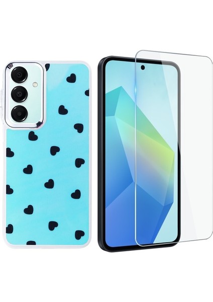 Samsung Galaxy A16 Kılıf Hadra Wrx Lüx Desenli Kapak + Nano Ekran Koruyucu