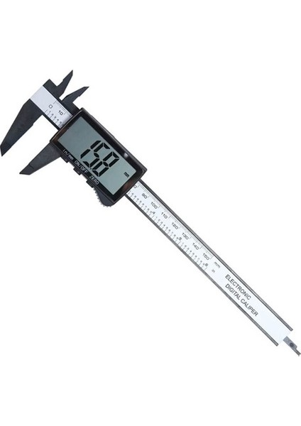 150MM Dijital Kumpas - 3 Düğmeli Geniş Ekran Kalınlık Ölçer - Kutulu + Yedek Pil