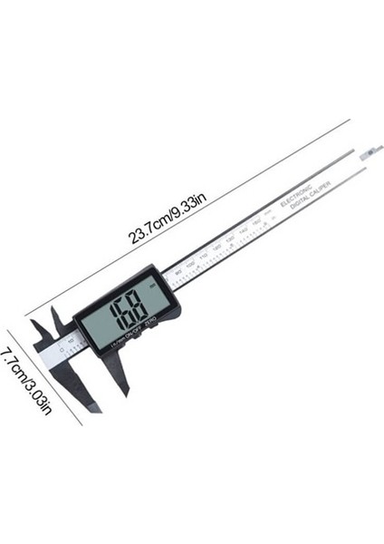 150MM Dijital Kumpas - 3 Düğmeli Geniş Ekran Kalınlık Ölçer - Kutulu + Yedek Pil modelleri