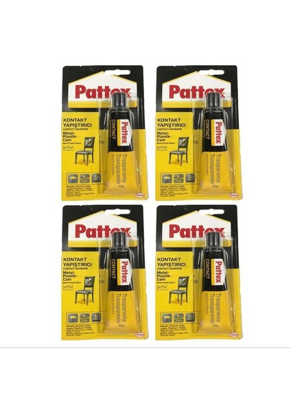 Universal Kontak Yapıştırıcı Metal Plastik Cam 50ML 4 Adet