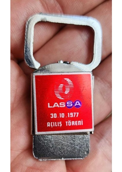 Lassa Eski Anahtarlık 30 Ekim 1977 Açılış Töreni. Mekanizması Çalışıyor. Nadir.