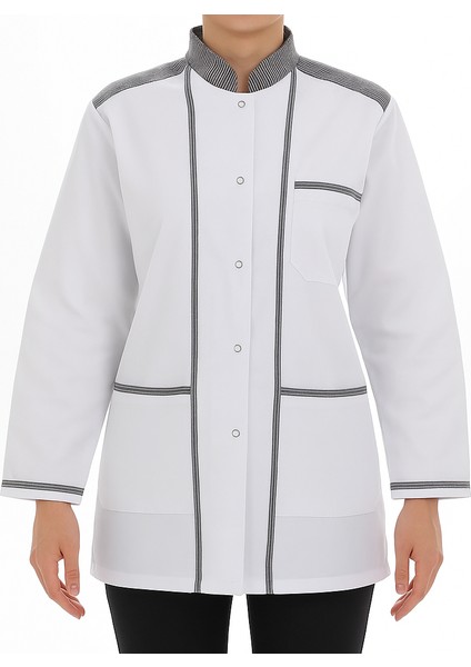 Uzun Kol Biyeli Aşçı Ceketi