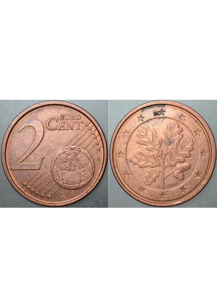 Almanya 2 Euro Cent 2005 D Harfi= Münih Darbı.