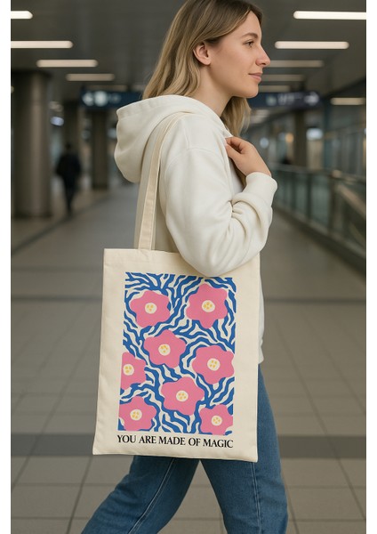 Çiçek Canvas Çanta