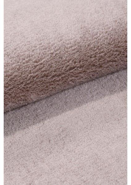 Puffy Bej Yumuşak Peluş Halı | Kaymaz, Yıkanabilir, Salon Mutfak Antre Için Halı Yolluk