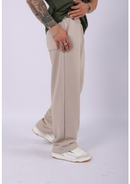 Nakışlı Baggy Eşofman Altı 3 Iplik