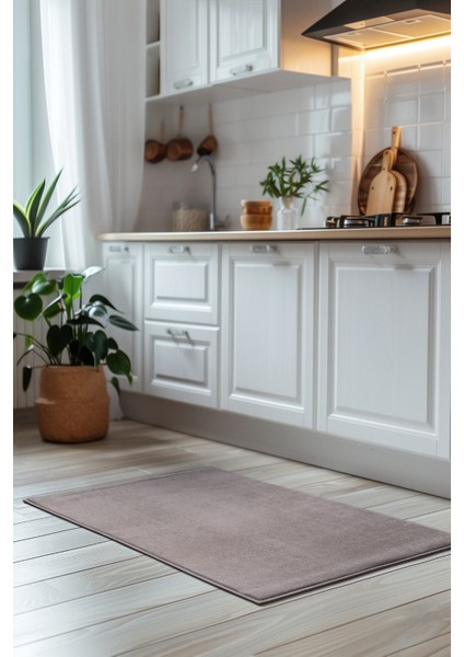 Puffy Bej Yumuşak Peluş Halı | Kaymaz, Yıkanabilir, Salon Mutfak Antre Için Halı Yolluk indirimleri