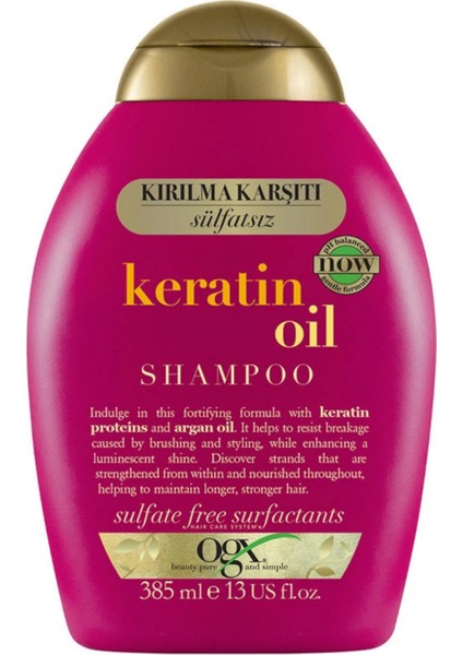 Kırılma Karşıtı Keratin Oil Şampuan 385 ml