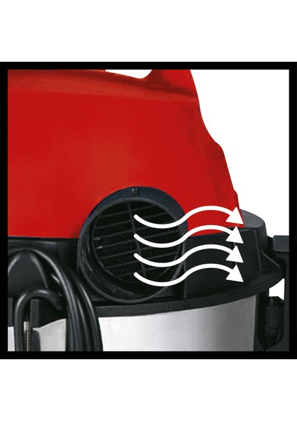 Islak/Kuru Endüstriyel Süpürge TC-VC 1820 SA (1250 Watt, 20L paslanmaz çelik tank, üfleme bağlantısı, aksesuar tutucu, hortum, başlık ve filtre dahil) - 2342425