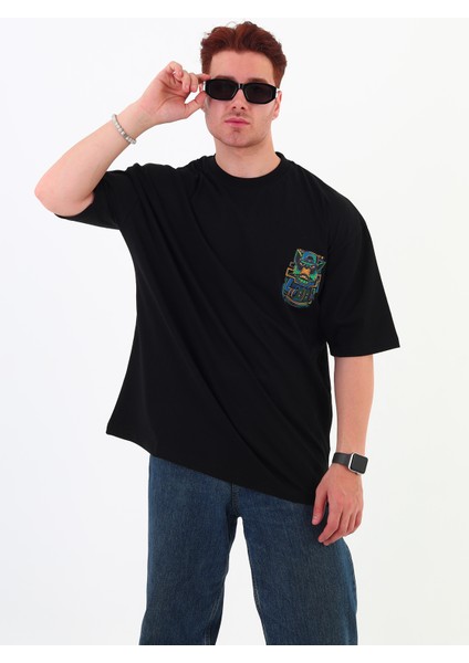Getlost-Oversize Tişört | Sırt Baskılı – Minimal Göğüs Desenli Unisex Tshirt modelleri