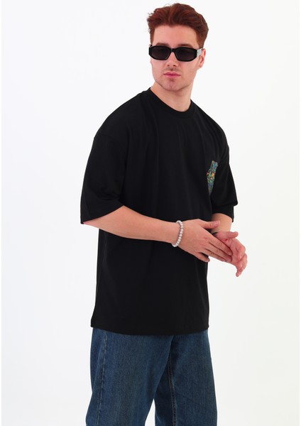 Getlost-Oversize Tişört | Sırt Baskılı – Minimal Göğüs Desenli Unisex Tshirt indirimleri