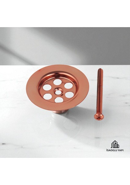 Isaoğlu Yapı Bakır Lavabo Sifonu Bronz Süzgeç Bakır Vida Dahil Lavabo Gideri fiyatları
