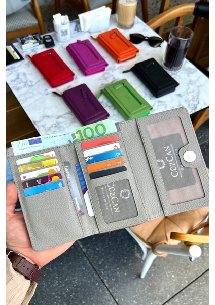 Julia Vizon Hakiki Deri Kadın Cüzdan Orta Boy Şık ve Kullanışlı fiyatları