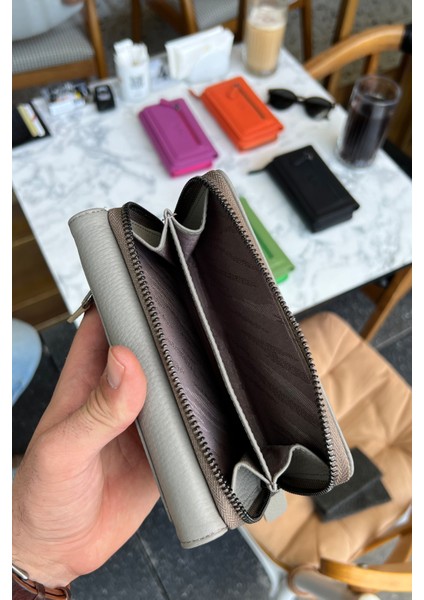 Julia Vizon Hakiki Deri Kadın Cüzdan Orta Boy Şık ve Kullanışlı modelleri