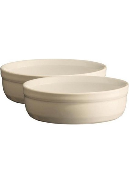 Fırın Kabı Creme Brulee 2li Set Ekru Clay