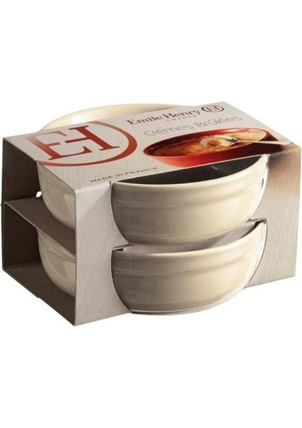 Fırın Kabı Creme Brulee 2li Set Ekru Clay