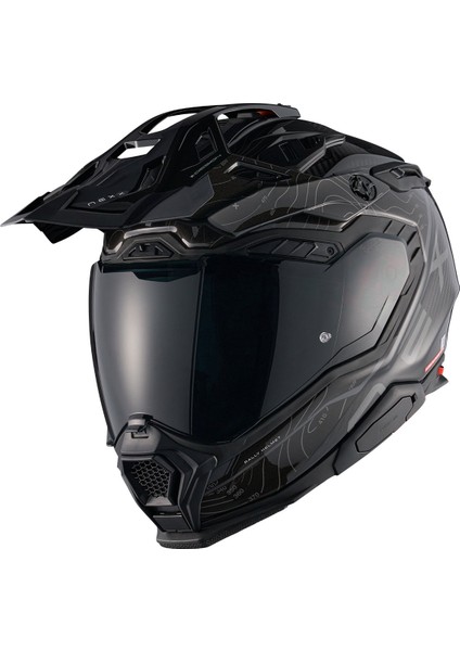 X.wed 3 Furka Karbon Siyah-Gri Kask