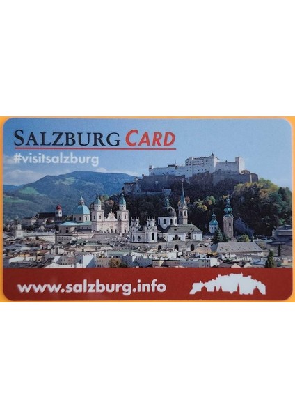 Avusturya Salzburg Şehri Turistik Gezi Kartı.