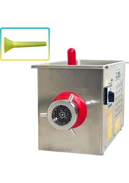 YKM12 220V 0,55KW 12 No Et Kıyma Makinası Geri Çekmeli Sucuk Aparatlı 100KG/SAAT modelleri