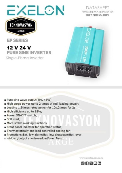 3000W 12V Tam Inverter