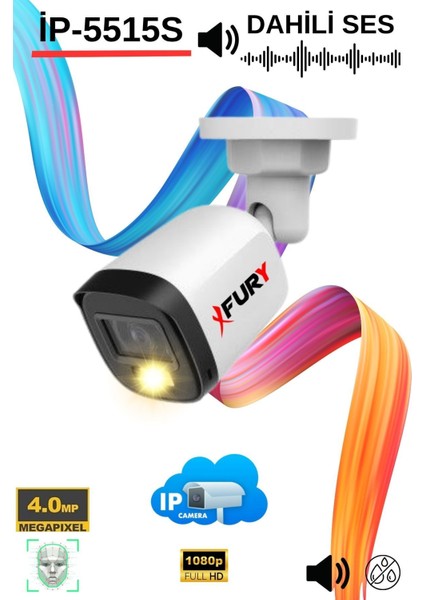 Ip Güvenlik Kamera Seti 4 Kameralı Sesli 4mp Gece Renkli Su Geçirmez IP5515S 320GB fırsatları