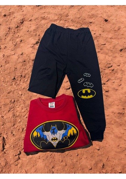 3 Iplik Takım Batmen Örümcek Adam Baskılı