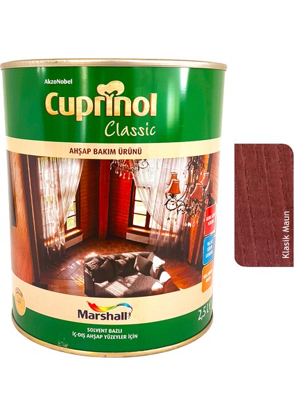 Classic Verniksiz Ahşap Koruyucu 2.5 Lt Klasik Maun