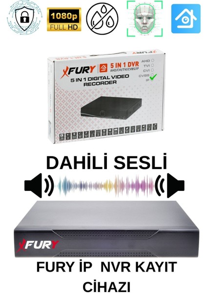 Ip Güvenlik Kamera Seti 3 Kameralı Sesli 4mp Gece Renkli Su Geçirmez IP5515S 1tb