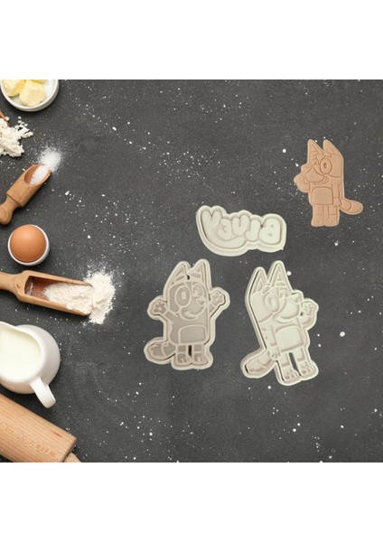 Bluey 3'lü Kurabiye Kalıbı Seti/hamur Kalıbı Seti/hamur Şekillendirici Seti