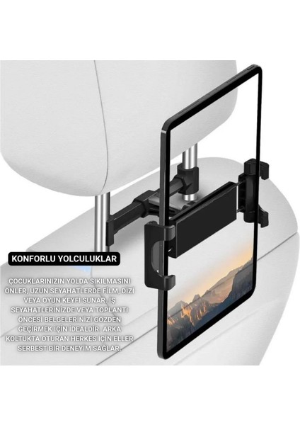 4.7 Inch ve 12.9 Inch Uyumlu Araç Arka Koltuk Için Telefon ve Tablet Tutucu, 360 Derece Dönebilen Tablet Tutucu fiyatları