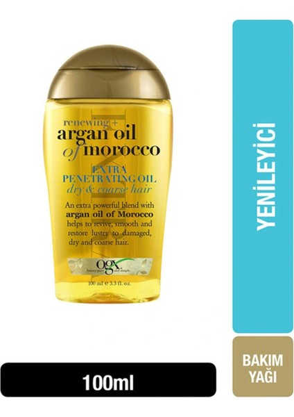 Kuru ve Sertleşmiş Saçlar Için Yenileyici Extra Argan Yağ 100 ml
