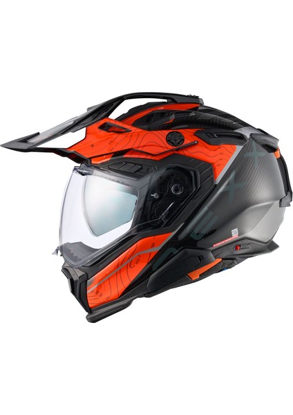 X.wed 3 Furka Karbon Turuncu-Gri Kask