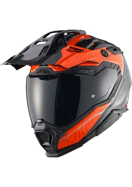 X.wed 3 Furka Karbon Turuncu-Gri Kask