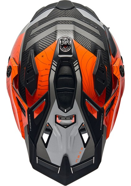 X.wed 3 Furka Karbon Turuncu-Gri Kask