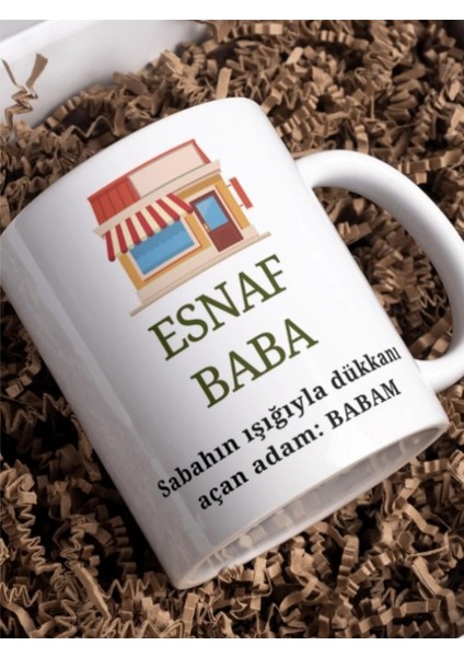 Baba Yazılı Kupa Bardak – Babaya Hediye – Özel Tasarım Seramik Kupa
