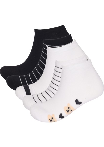 5'li Ayı Teddy Baskılı Patik Çorap fırsatları