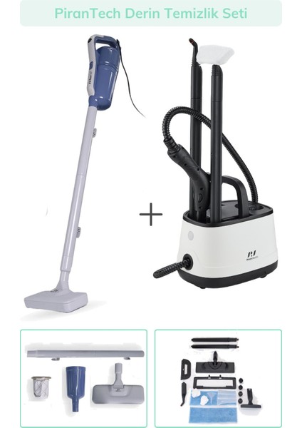 CB-101A Buharlı Temizlik Makinası / EK340 Torbasız Dikey Elektrikli Süpürge