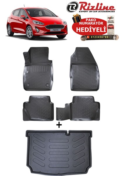 Ford Fiesta 2018 Sonrası Havuzlu Paspas ve Bagaj Havuzu Seti