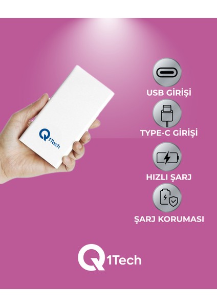 20.000 Mah Powerbank Çift USB Type-C Hızlı Şarj Taşınabilir Batarya fiyatları