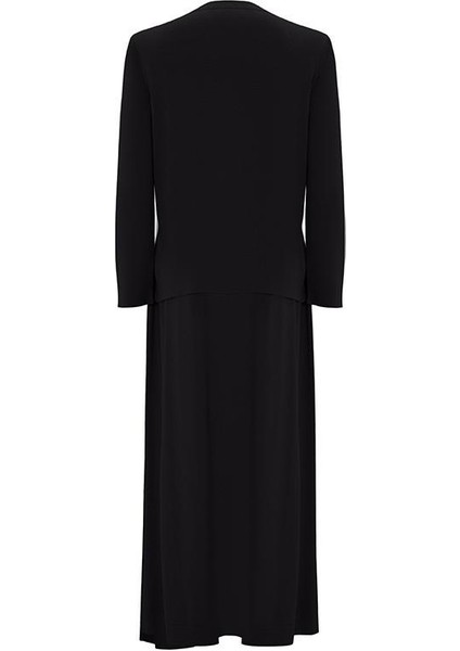 Siyah Önü Düğmeli Cep Kapaklı Triko Kloş Etek T25Y-2006 fiyatları