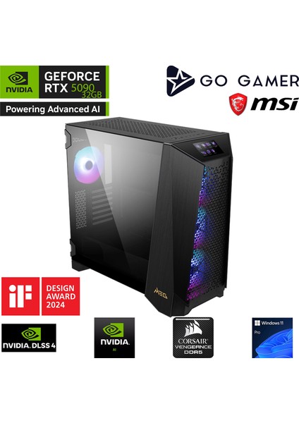 Prospect PS17 / Amd Ryzen 9 7950X3D / X870 / 128GB Ddr5 6000MHZ Ram / RTX5090 32GB / 2tb 14000-14700MB Nvme Gen5 SSD / 360MM Sıvı Soğutma / Windows 11 Pro Workstation Pc