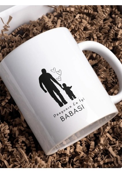Baba Yazılı Kupa Bardak – Babaya Hediye – Özel Tasarım Seramik Kupa