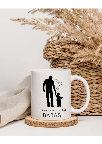 Baba Yazılı Kupa Bardak – Babaya Hediye – Özel Tasarım Seramik Kupa