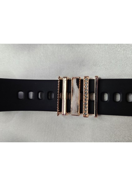 Apple Watch Uyumlu Şık ve Taş Detaylı 5’li Charm Akıllı Saat Kordon Aksesuarı fiyatları