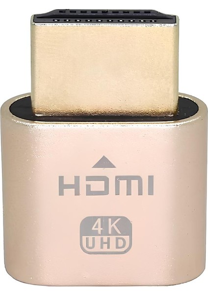 HDMI Dummy Sanal Ekran Adaptörü – 4K@60Hz Destekli, Tak-Çalıştır, Görüntü Emülatörü