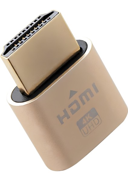HDMI Dummy Sanal Ekran Adaptörü – 4K@60Hz Destekli, Tak-Çalıştır, Görüntü Emülatörü