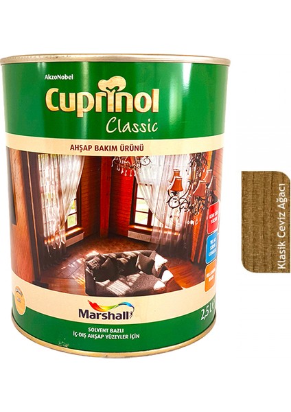 Classic Verniksiz Ahşap Koruyucu 2.5 Lt Ceviz Ağacı
