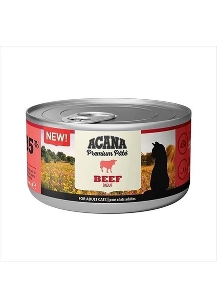 Acana Premium Pate Sığır Etli Yetişkin Konserve Kedi Maması 85 gr