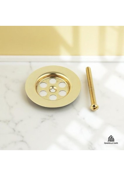 Isaoğlu Yapı Gold Lavabo Sifonu Bronz Süzgeç Bakır Vida Dahil Lavabo Gideri fiyatları