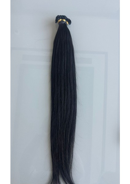 Siyah Keratin Uçlu Kaynak Saç 65 cm 200 Adet